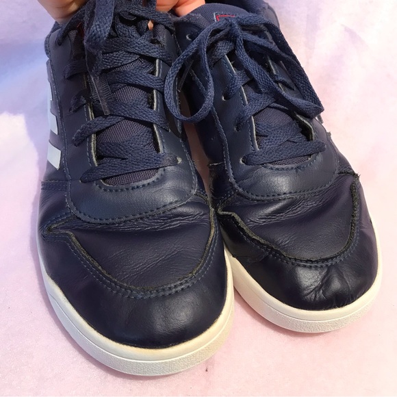 Boys Adidas Tensaur navy blue trainers sport casual sneakers - Picture 5 of 9